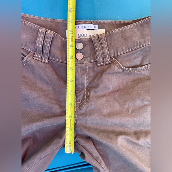 Women's GAP Stretch 5 Pocket Chocolate Color Capris Size 4 - Picture 7 of 11